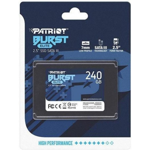 SSD накопитель PATRIOT Burst Elite 240 GB (PBE240GS25SSDR)