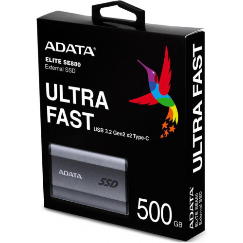 SSD накопитель ADATA Elite SE880 500 GB (AELI-SE880-500GCGY)