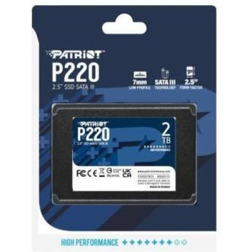 SSD накопитель PATRIOT P220 2 TB (P220S2TB25)