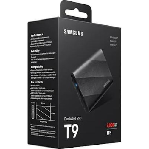 SSD накопитель Samsung T9 1 TB Black (MU-PG1T0B)