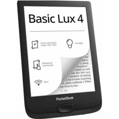 Электронная книга с подсветкой PocketBook 618 Basic Lux 4, Black (PB618-P-CIS)