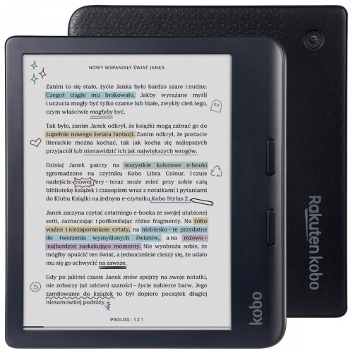 Электронная книга с подсветкой Kobo Libra Colour Black (N428-KU-BK-K-CK)