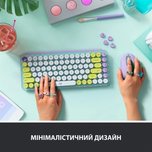 Клавиатура Logitech POP Keys Wireless Mechanical Keyboard UA Daydream Mint (920-010736)