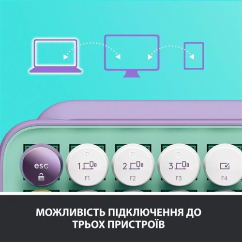 Клавиатура Logitech POP Keys Wireless Mechanical Keyboard UA Daydream Mint (920-010736)