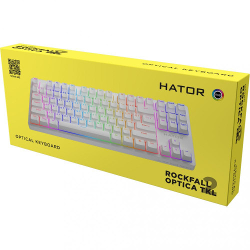 Клавиатура HATOR Rockfall 2 Optica TKL Black White (HTK-731)