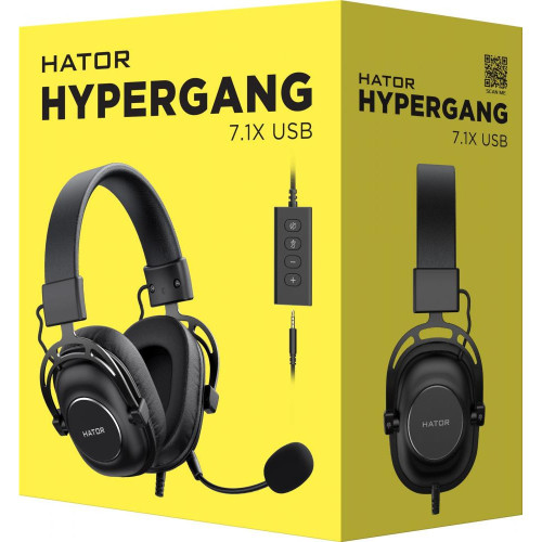 Наушники с микрофоном HATOR Hypergang 7.1X USB Black (HTA-844)