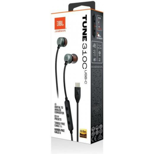 Наушники с микрофоном JBL Tune 310C Black (JBLT310CBLK)