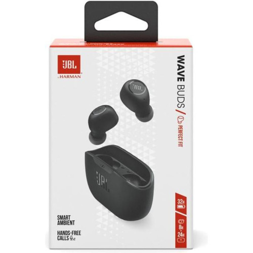 Наушники TWS JBL Wave Buds Black (JBLWBUDSBLK)