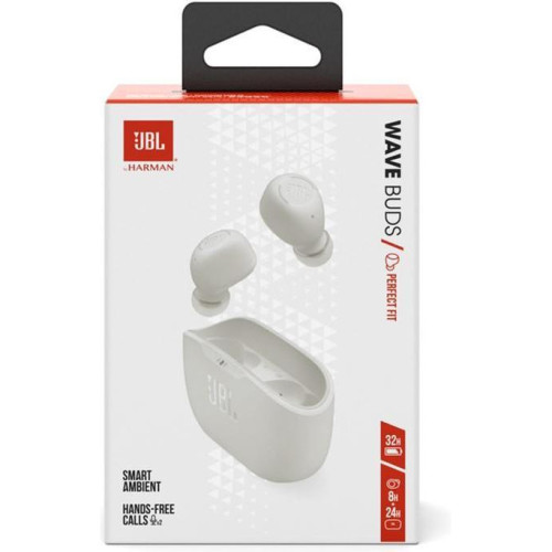 Наушники TWS JBL Wave Buds White (JBLWBUDSWHT)