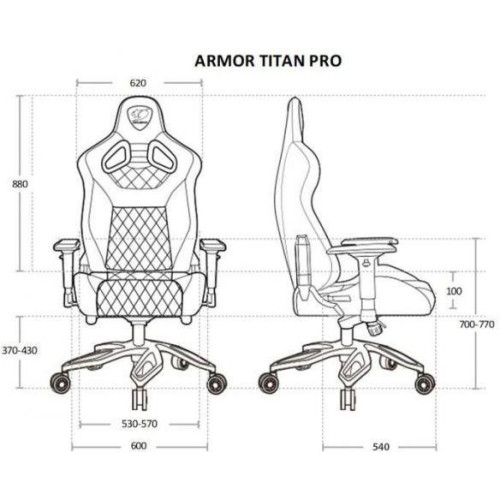 Компьютерное кресло для геймера Cougar Armor Titan PRO Royal