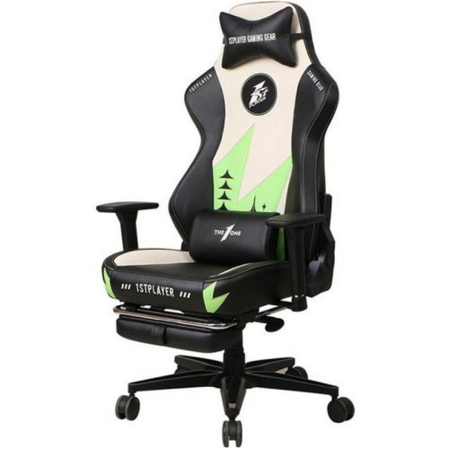 Компьютерное кресло для геймера 1STPLAYER Duke Black/White/Green