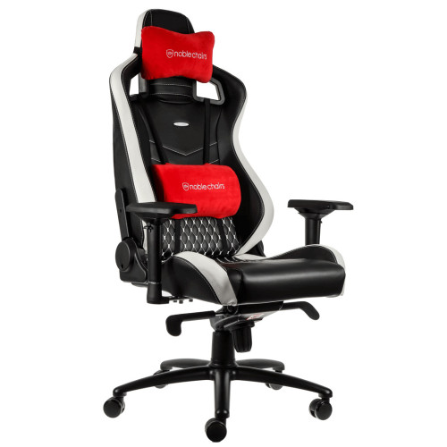 Компьютерное кресло для геймера Noblechairs Epic real leather black/white/red (NBL-RL-EPC-001)
