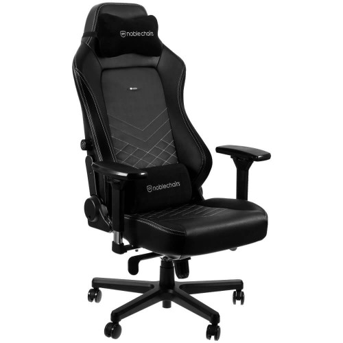 Компьютерное кресло для геймера Noblechairs Hero PU leather black/platinum white (NBL-HRO-PU-BPW)