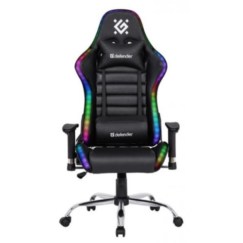 Компьютерное кресло для геймера Defender Ultimate RGB Black (64355)