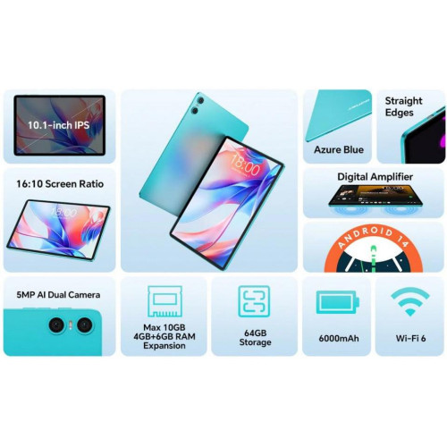 Планшет Teclast P30 4/64GB Wi-Fi Blue (TL-112433)