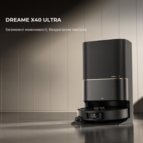 Робот-пылесос с влажной уборкой Dreame X40 Ultra Black