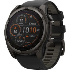 Garmin Fenix 8 51mm Solar Sapphire Carbon Gray DLC Titanium w. Black/Pebble Gray S. Band (010-02907-10/11)