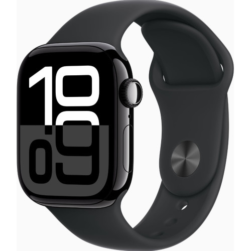 Смарт-часы Apple Watch Series 10 GPS 42mm Jet Black Alu. Case w. Black Sport Band - M/L (MWWF3)