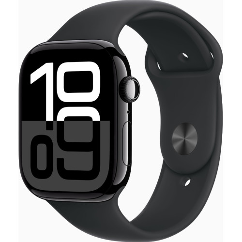Смарт-часы Apple Watch Series 10 GPS 46mm Jet Black Alu. Case w. Black Sport Band - XL (MWX13+MXM53)