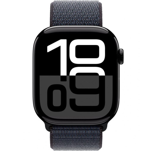 Смарт-часы Apple Watch Series 10 GPS 46mm Jet Black Aluminum Case w. Ink Sport Loop (MWWR3)