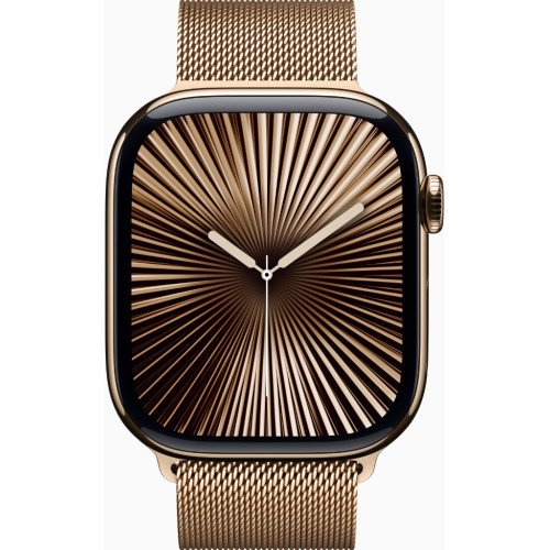 Смарт-часы Apple Watch Series 10 GPS + Cellular 46mm Gold Titanium Case w. Gold Milanese Loop - M/L (MX003)