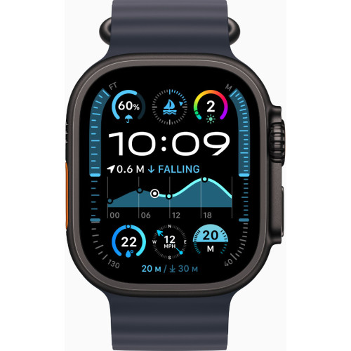 Смарт-часы Apple Watch Ultra 2 GPS + Cellular 49mm Black Titanium Case w. Black Ocean Band (MX4P3)