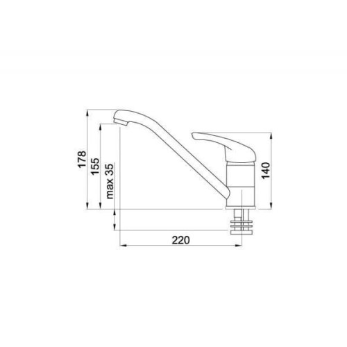 Смеситель для кухонной мойки Elleci Minerva aluminium 79