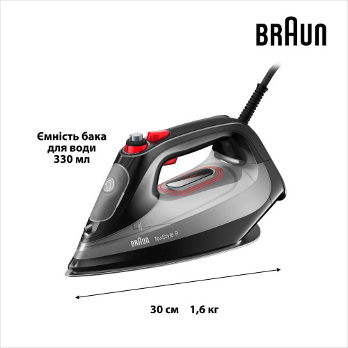 Утюг с паром Braun TexStyle 9 SI9281BK