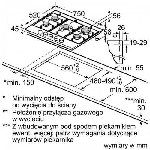 Варочная поверхность газовая Siemens EG7B5QB90