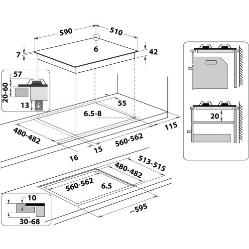 Варочная поверхность газовая Whirlpool GOFL 629/NB1