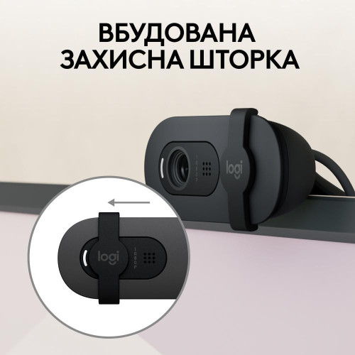 Веб-камера Logitech Brio 100 Full HD Webcam Graphite (960-001585, 960-001587)