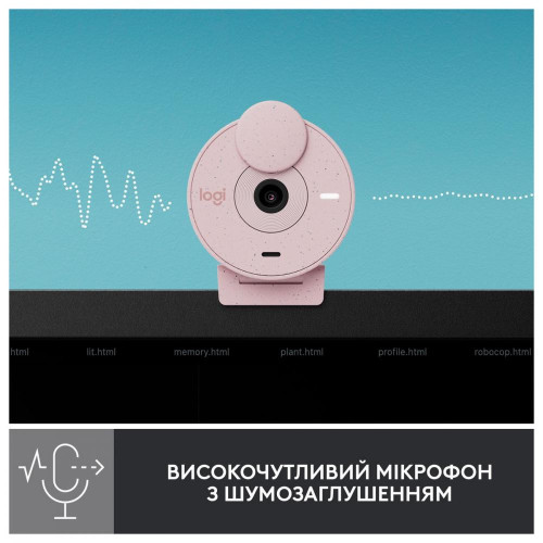 Веб-камера Logitech Brio 300 FHD Rose (960-001448)