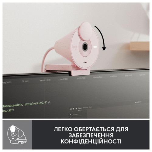 Веб-камера Logitech Brio 300 FHD Rose (960-001448)