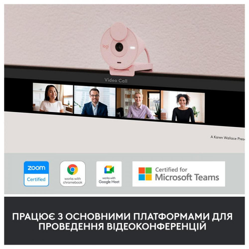 Веб-камера Logitech Brio 300 FHD Rose (960-001448)