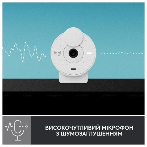 Веб-камера Logitech Brio 300 FHD White (960-001442)