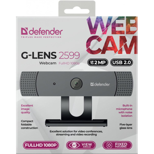 Веб-камера Defender G-lens 2599 Full HD 1080p Black (63199)