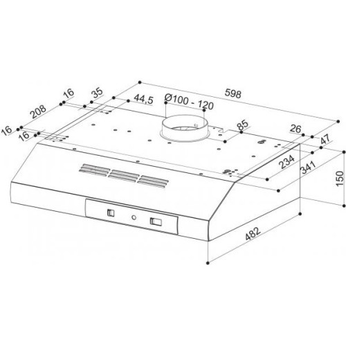 Вытяжка плоская Faber 741 BASE W A60 (300.0557.477)