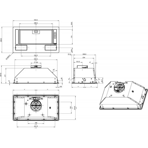 Вытяжка встраиваемая Gorenje BHI681EB