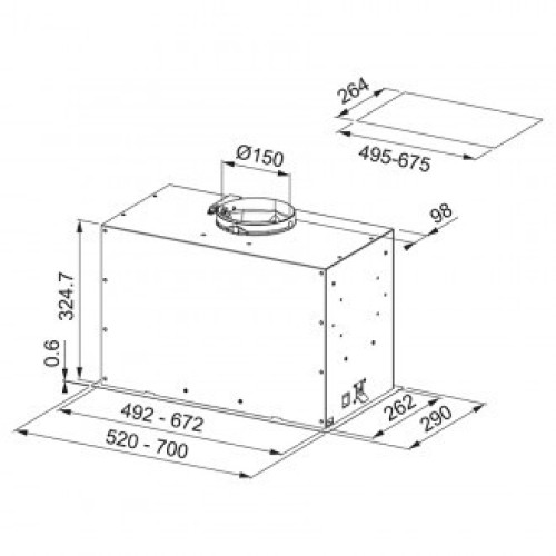 Вытяжка встраиваемая Franke Box Flush EVO FBFE BK MATT A52 (305.0665.364)