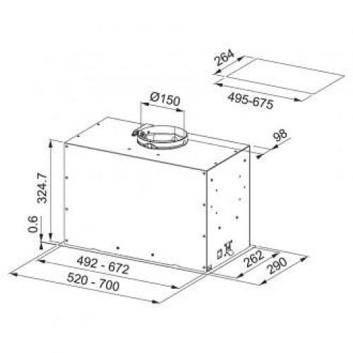Вытяжка встраиваемая Franke Box Flush EVO FBFE WH MATT A70 (305.0665.367)