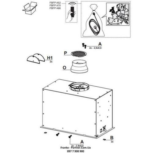 Вытяжка встраиваемая Franke Box Flush EVO FBFE XS A70 (305.0665.361)