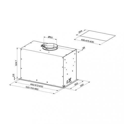 Вытяжка встраиваемая Faber INKA LUX EVO WH MATT A52 (305.0665.357)