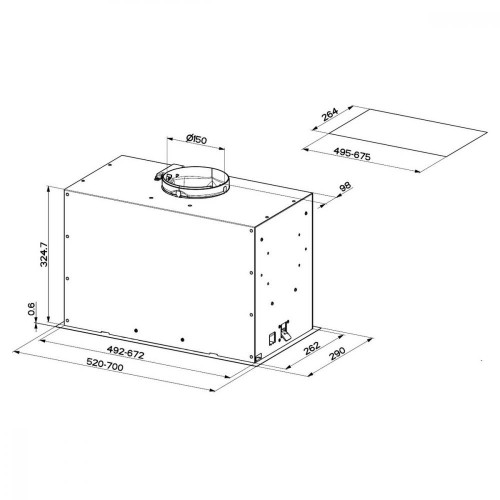 Вытяжка встраиваемая Faber INKA LUX PREMIUM BK MATT A52 KL (305.0658.608)
