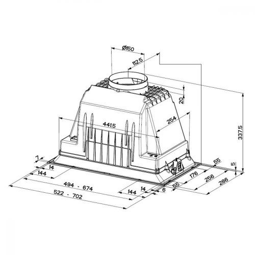 Вытяжка встраиваемая Faber INKA PLUS HCS BK A52 (305.0628.322)