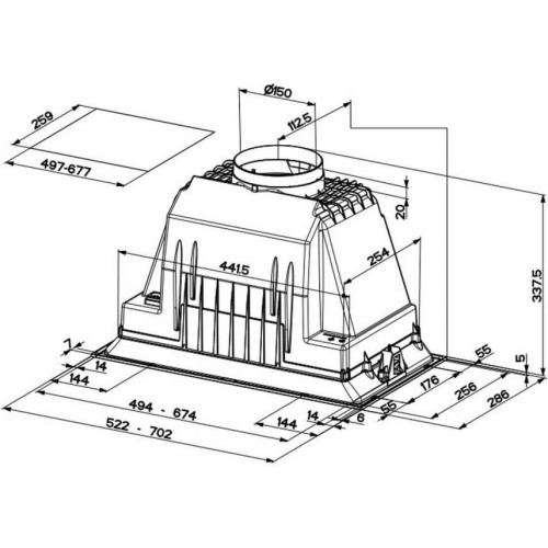 Вытяжка встраиваемая Faber INKA PLUS HC X A52 (305.0602.047)