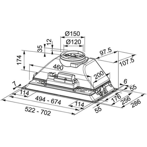 Вытяжка встраиваемая Franke Inca Smart FBI 525 XS HCS (305.0599.509)