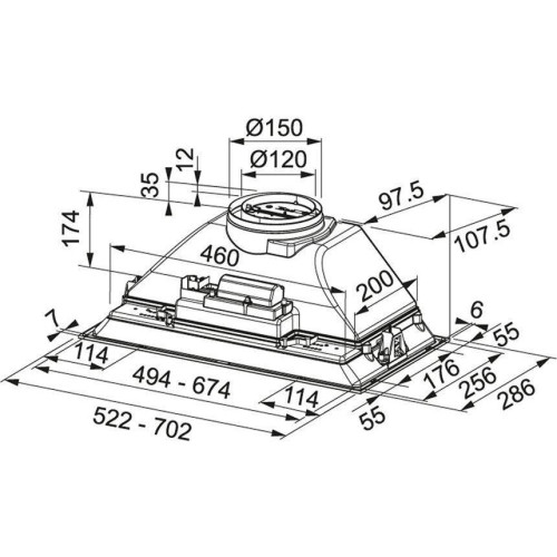 Вытяжка встраиваемая Franke Inca Smart FBI 525 XS HCS (305.0599.509)