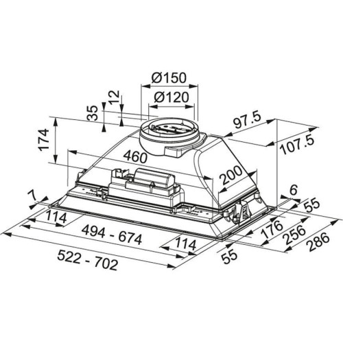 Вытяжка встраиваемая Franke Inca Smart FBI 705 XS (305.0599.508)