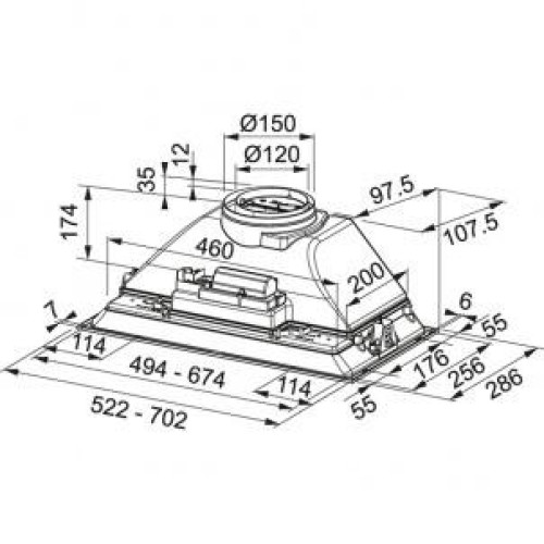 Вытяжка встраиваемая Franke Inca Smart FBI 705 XS HCS (305.0599.510)