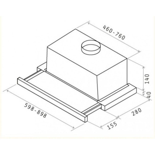 Вытяжка телескопическая Elica TT14 PLUS BL/A/60